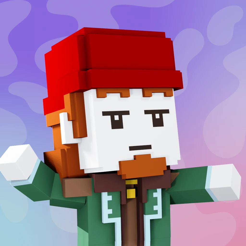 Pirate #663 voxel render
