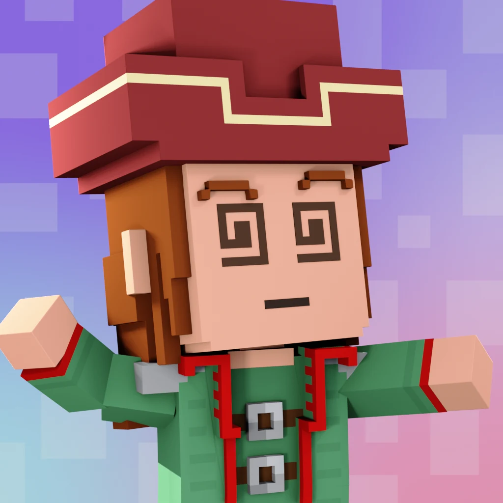 Pirate #6891 voxel render