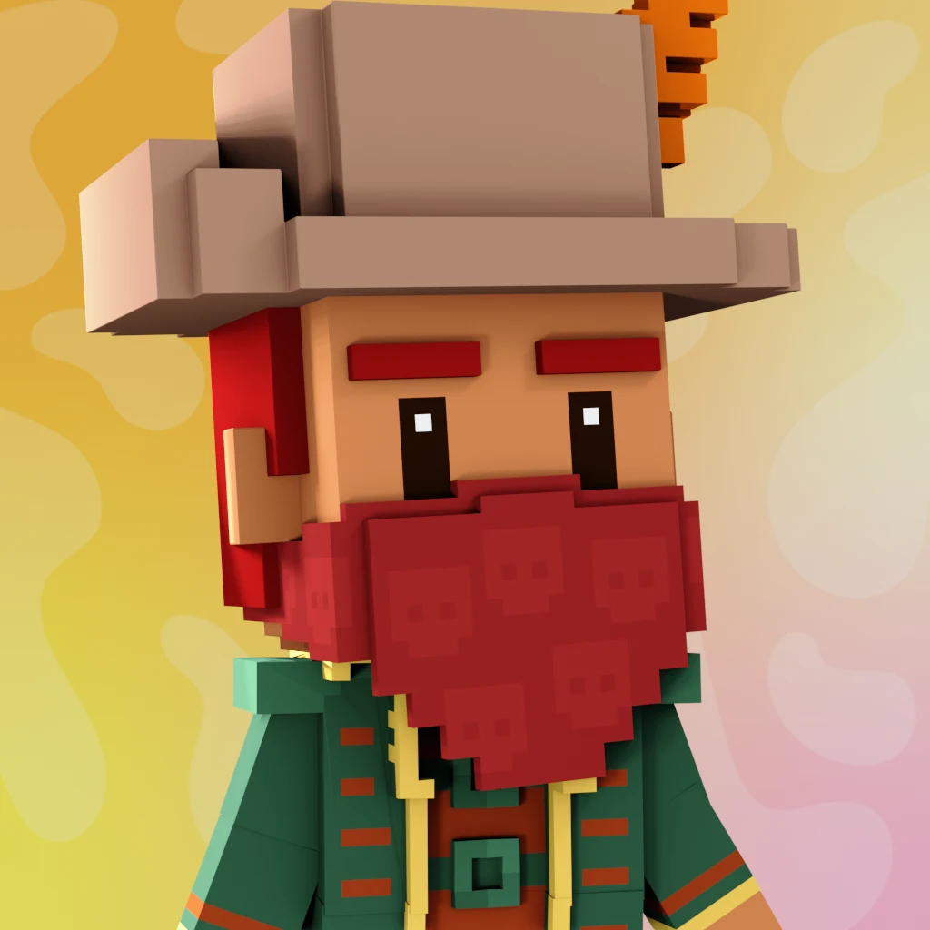 Pirate #6898 voxel render