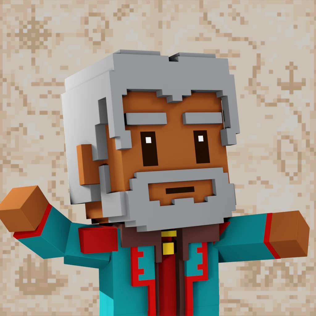 Pirate #696 voxel render