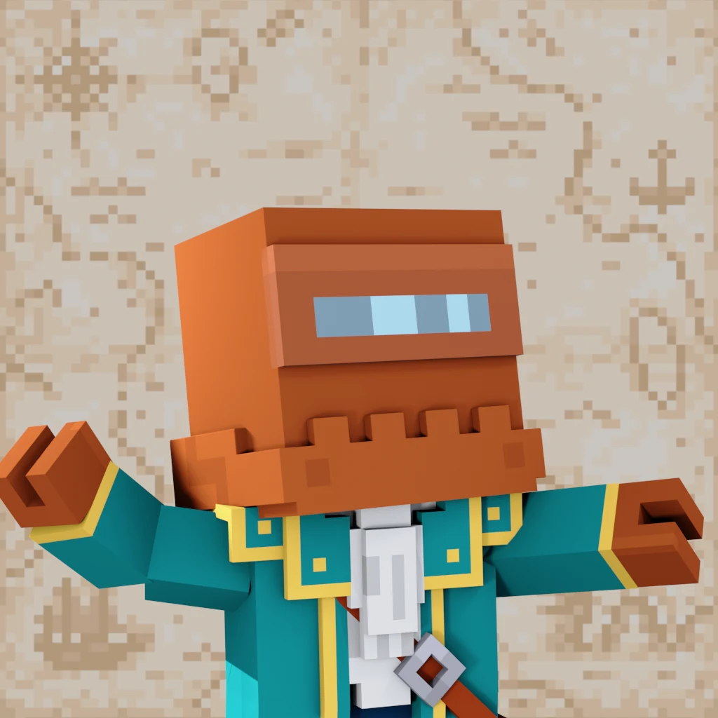 Pirate #6972 voxel render