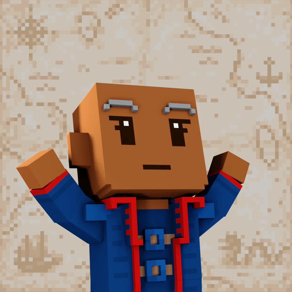 Pirate #6995 voxel render