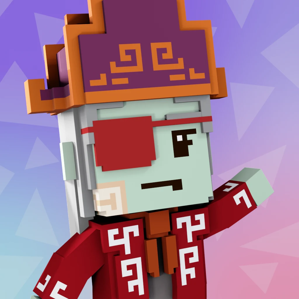 Pirate #7018 voxel render