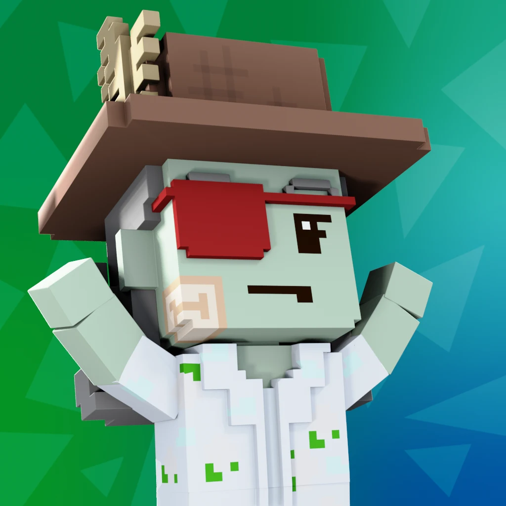 Pirate #7047 voxel render