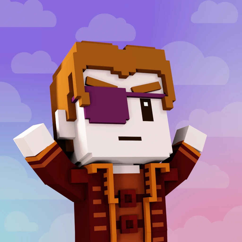 Pirate #7072 voxel render