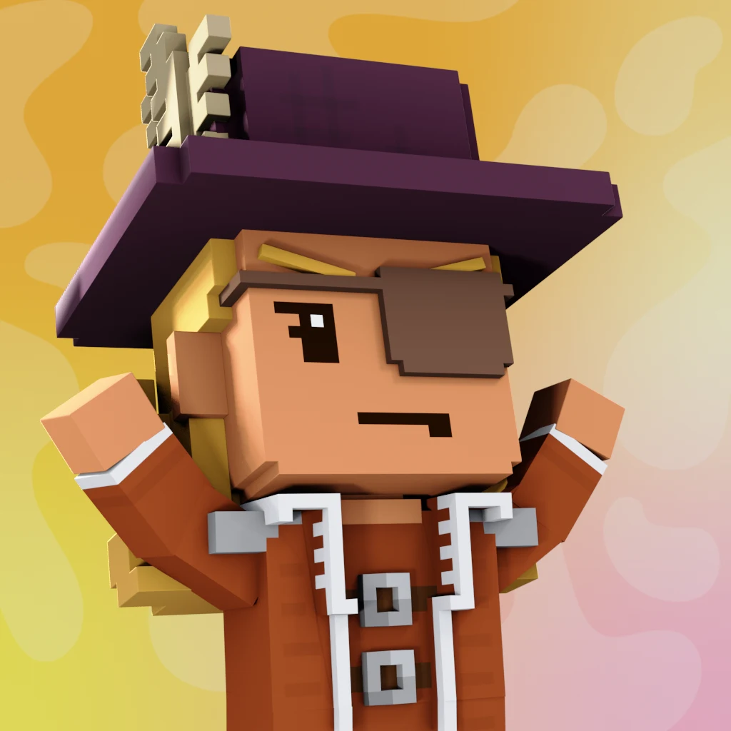 Pirate #7084 voxel render