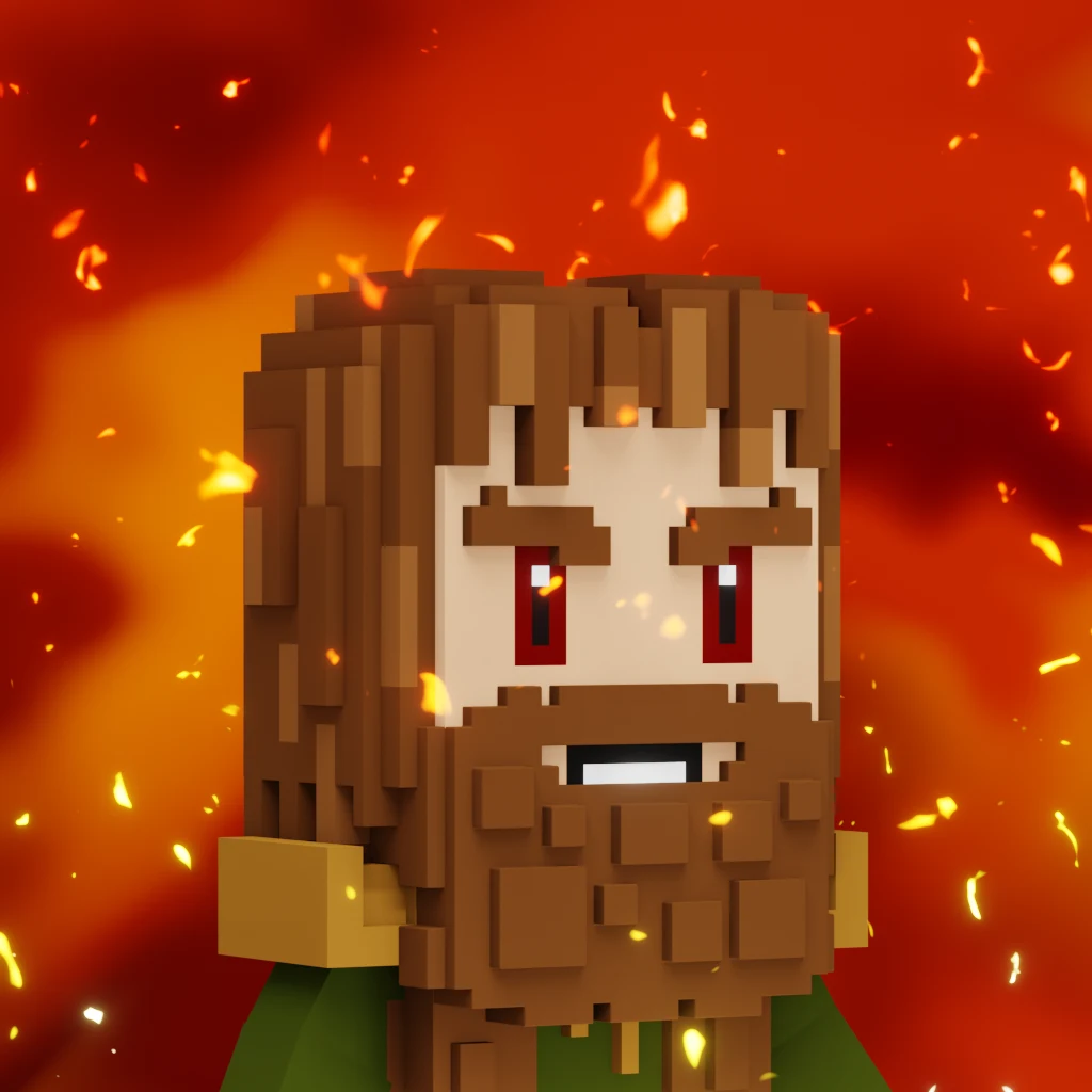 Pirate #7088 voxel render