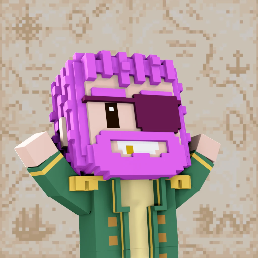 Pirate #7113 voxel render