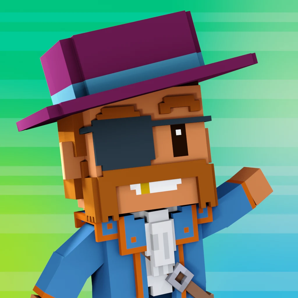 Pirate #7127 voxel render