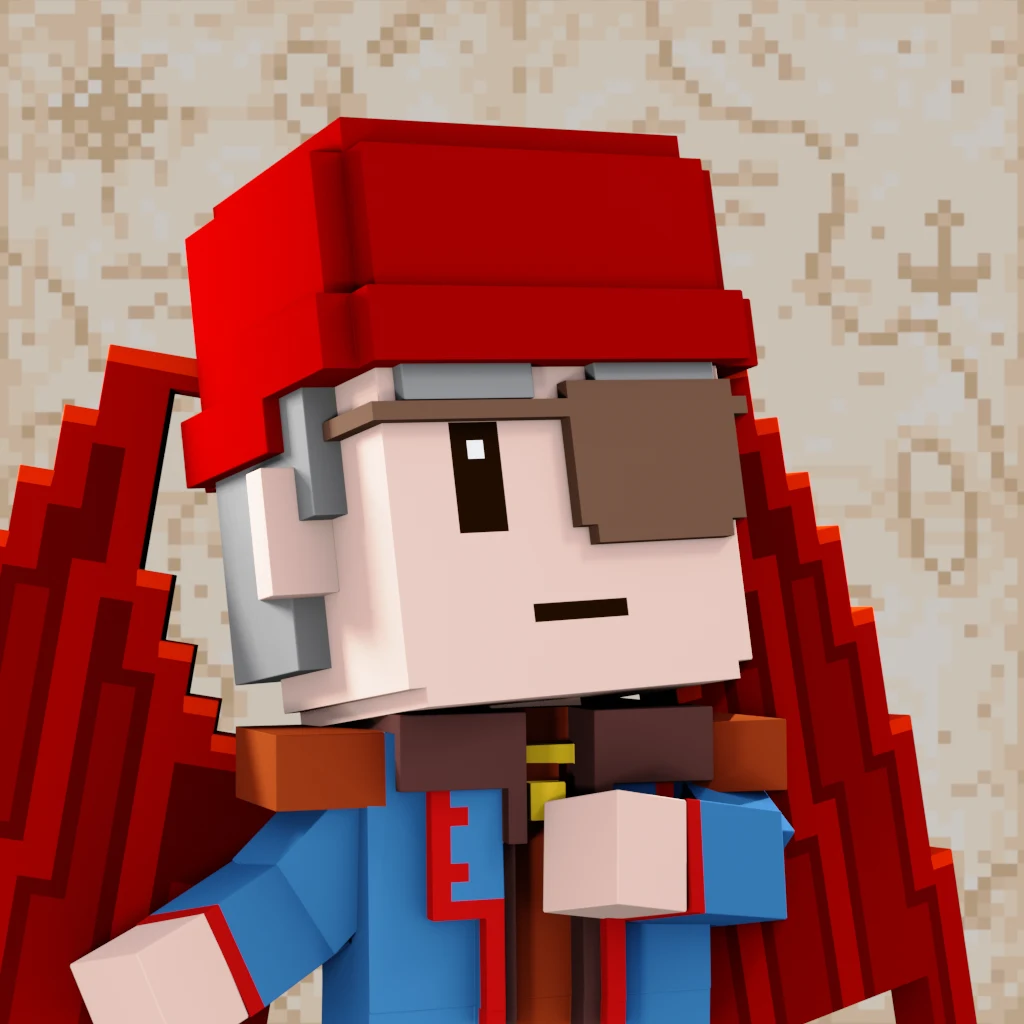 Pirate #7172 voxel render