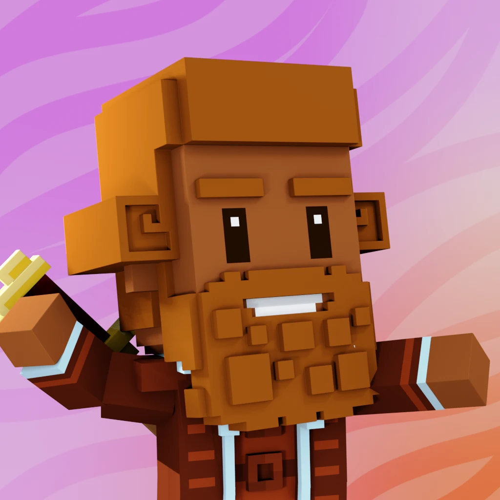 Pirate #7190 voxel render