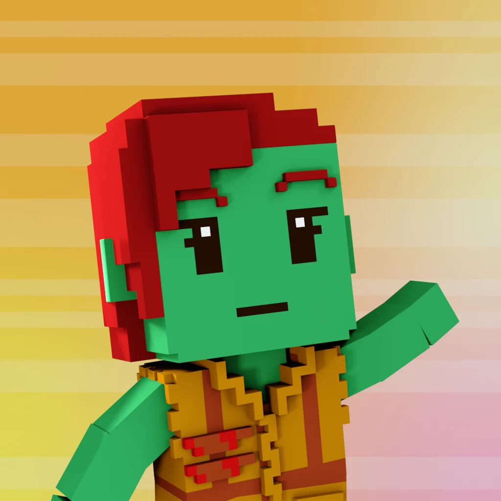 Pirate #729 voxel render
