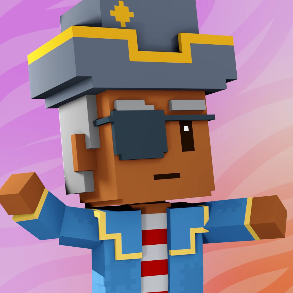 Pirate #7299 voxel render