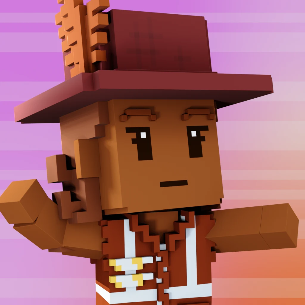 Pirate #7304 voxel render