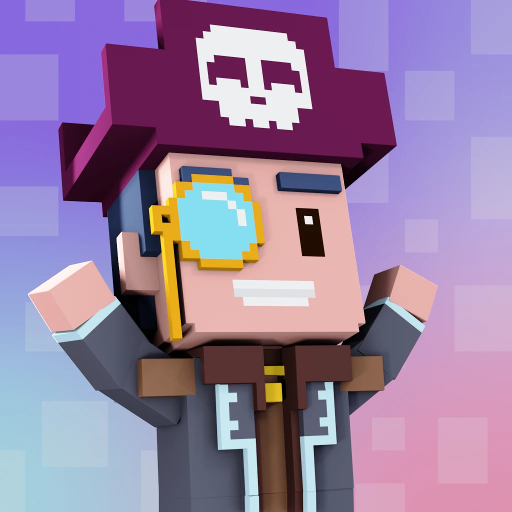 Pirate #7320 voxel render