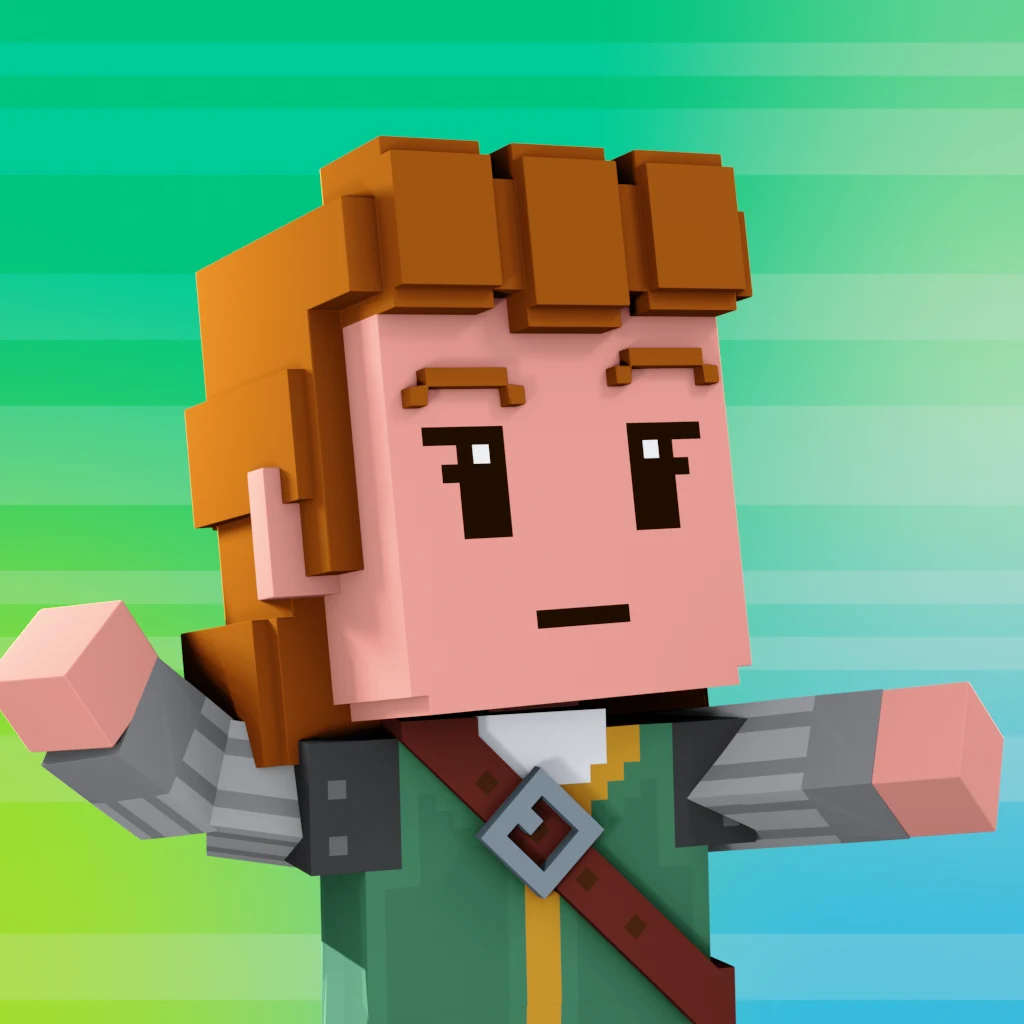 Pirate #7334 voxel render