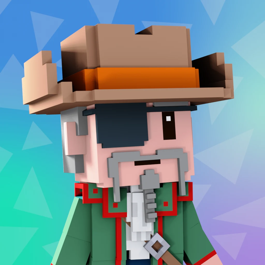 Pirate #7350 voxel render
