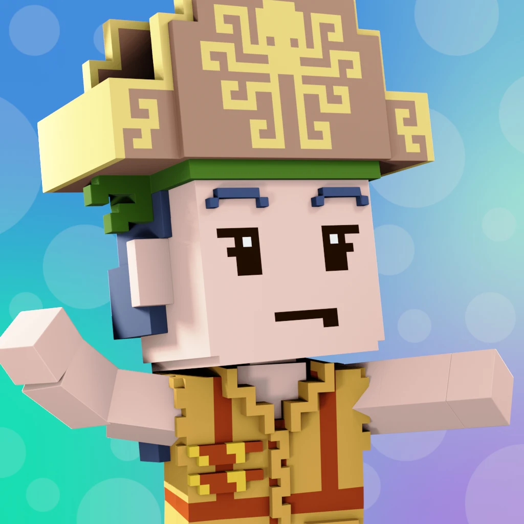 Pirate #7370 voxel render