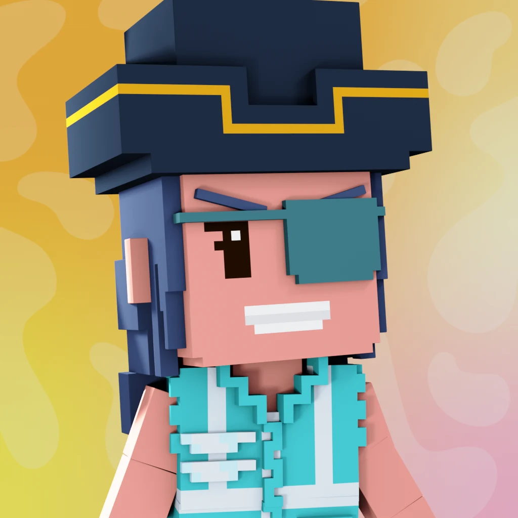 Pirate #7378 voxel render