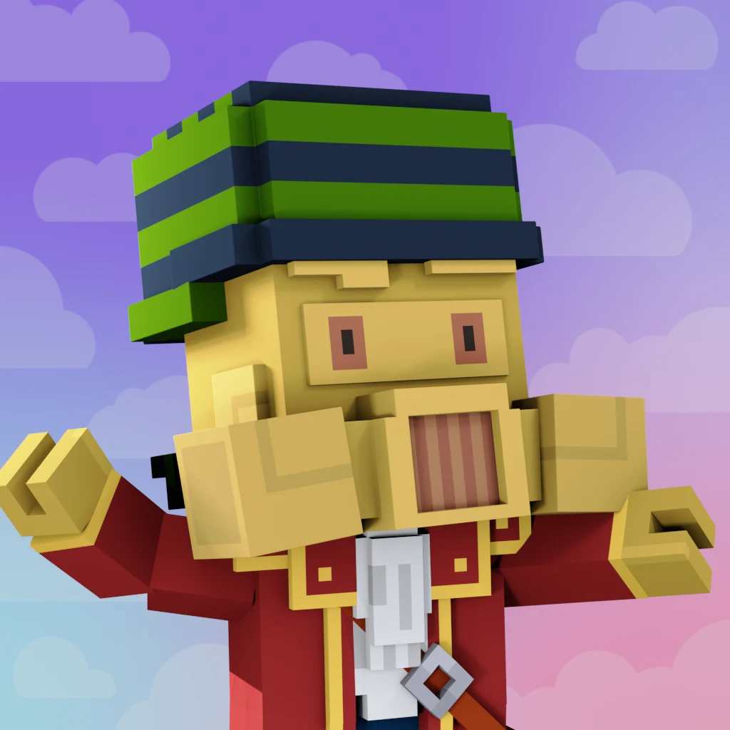 Pirate #7393 voxel render