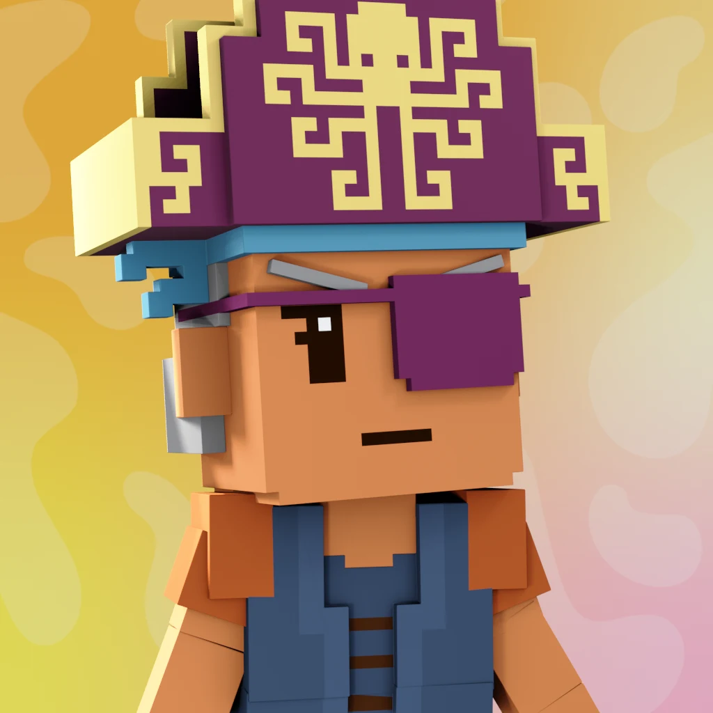 Pirate #74 voxel render