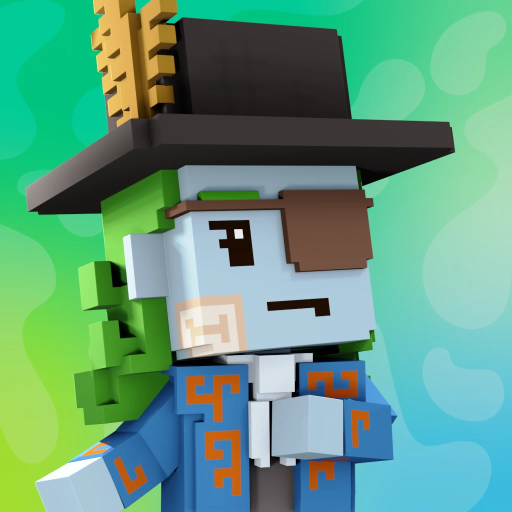 Pirate #740 voxel render
