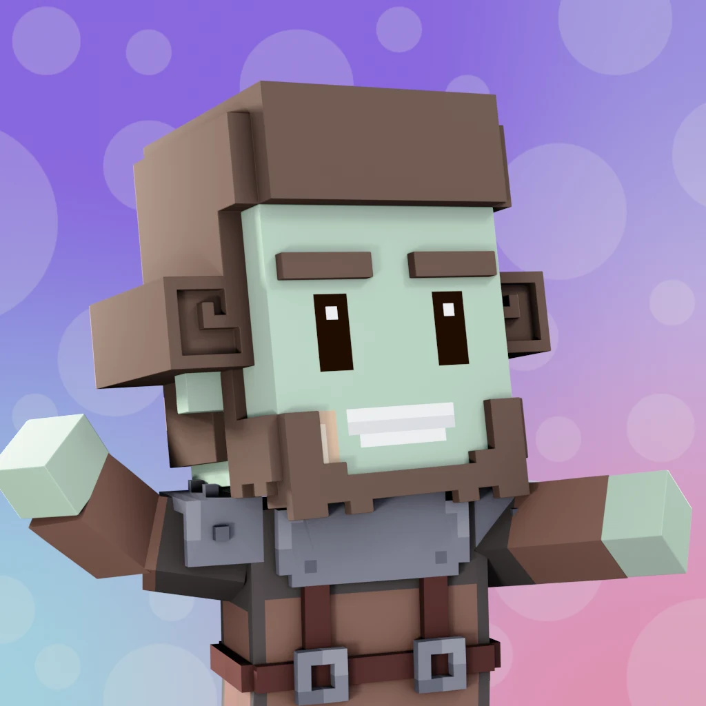 Pirate #7400 voxel render