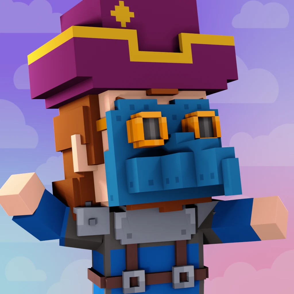 Pirate #7404 voxel render