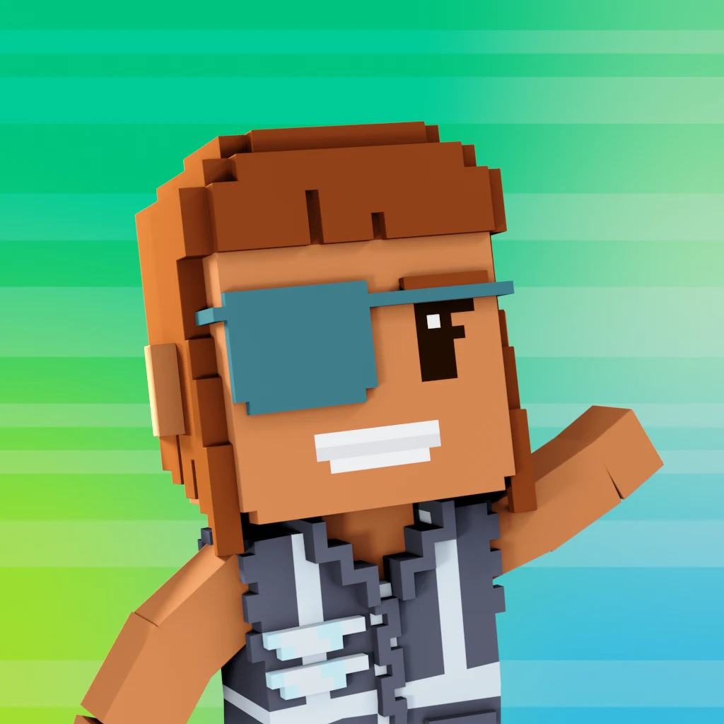 Pirate #7407 voxel render