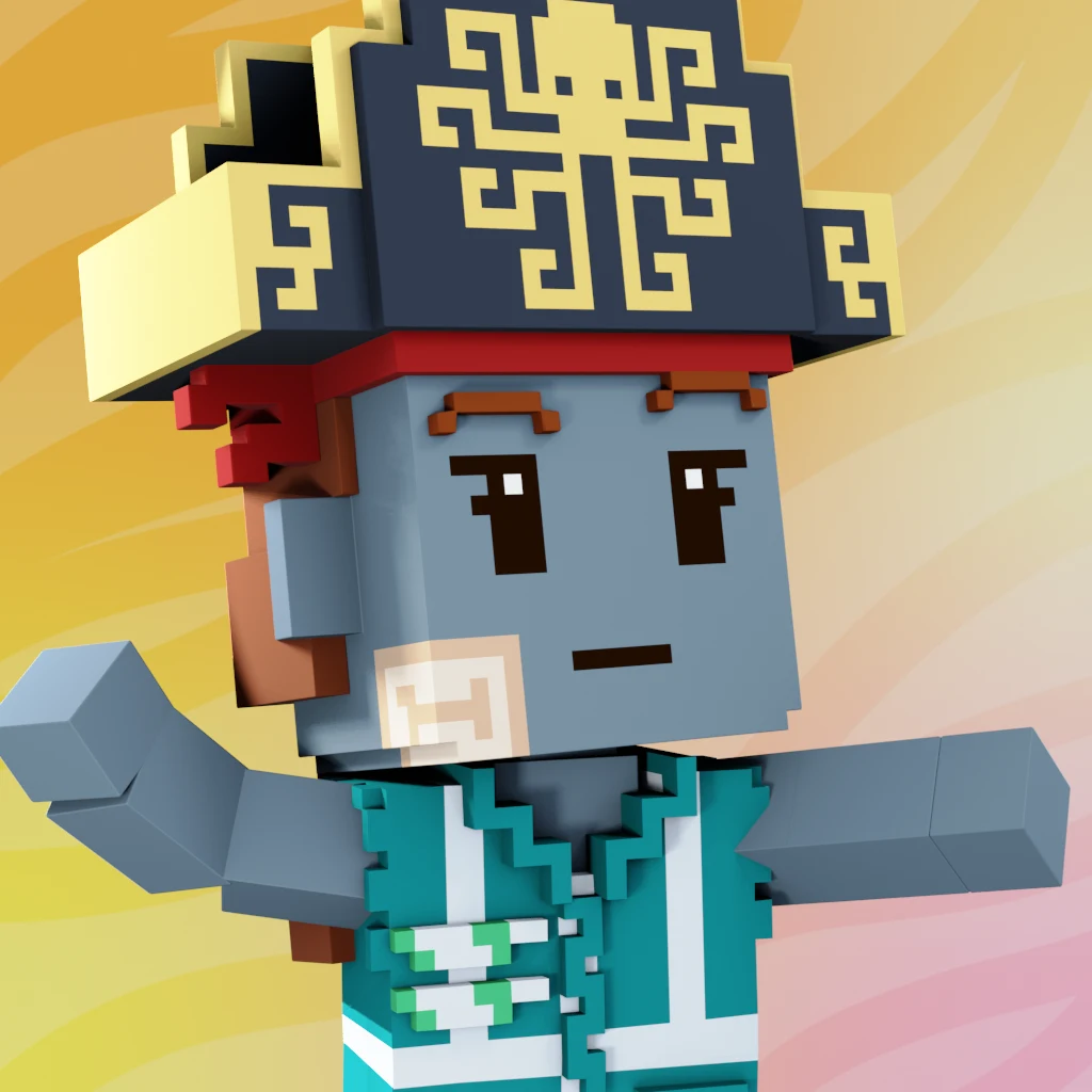 Pirate #7408 voxel render