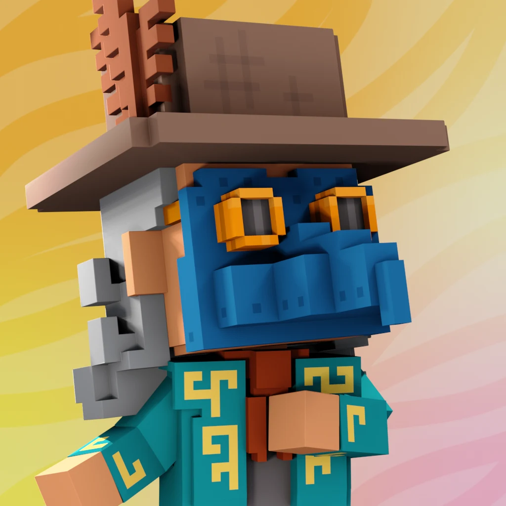 Pirate #7449 voxel render