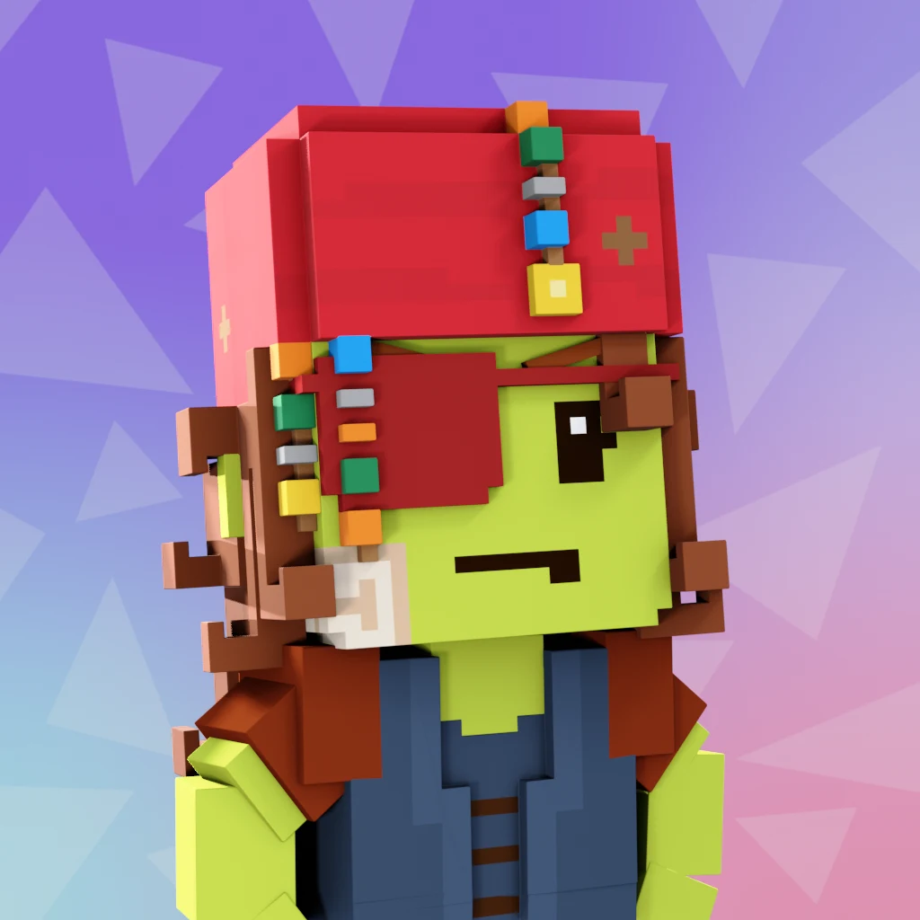 Pirate #7450 voxel render