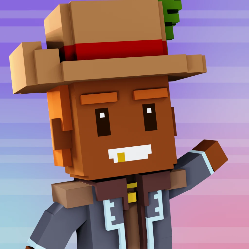Pirate #7457 voxel render