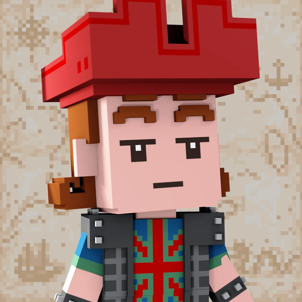 Pirate #7464 voxel render