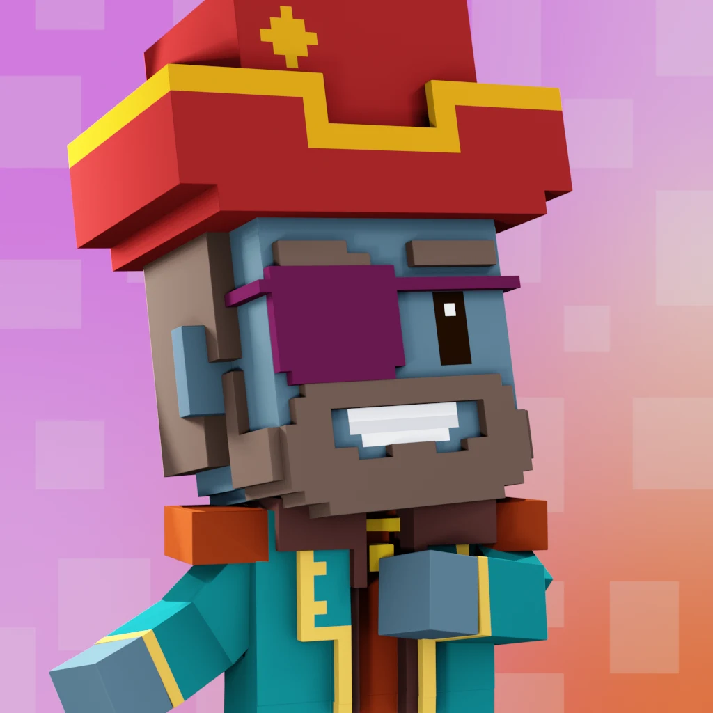 Pirate #7476 voxel render