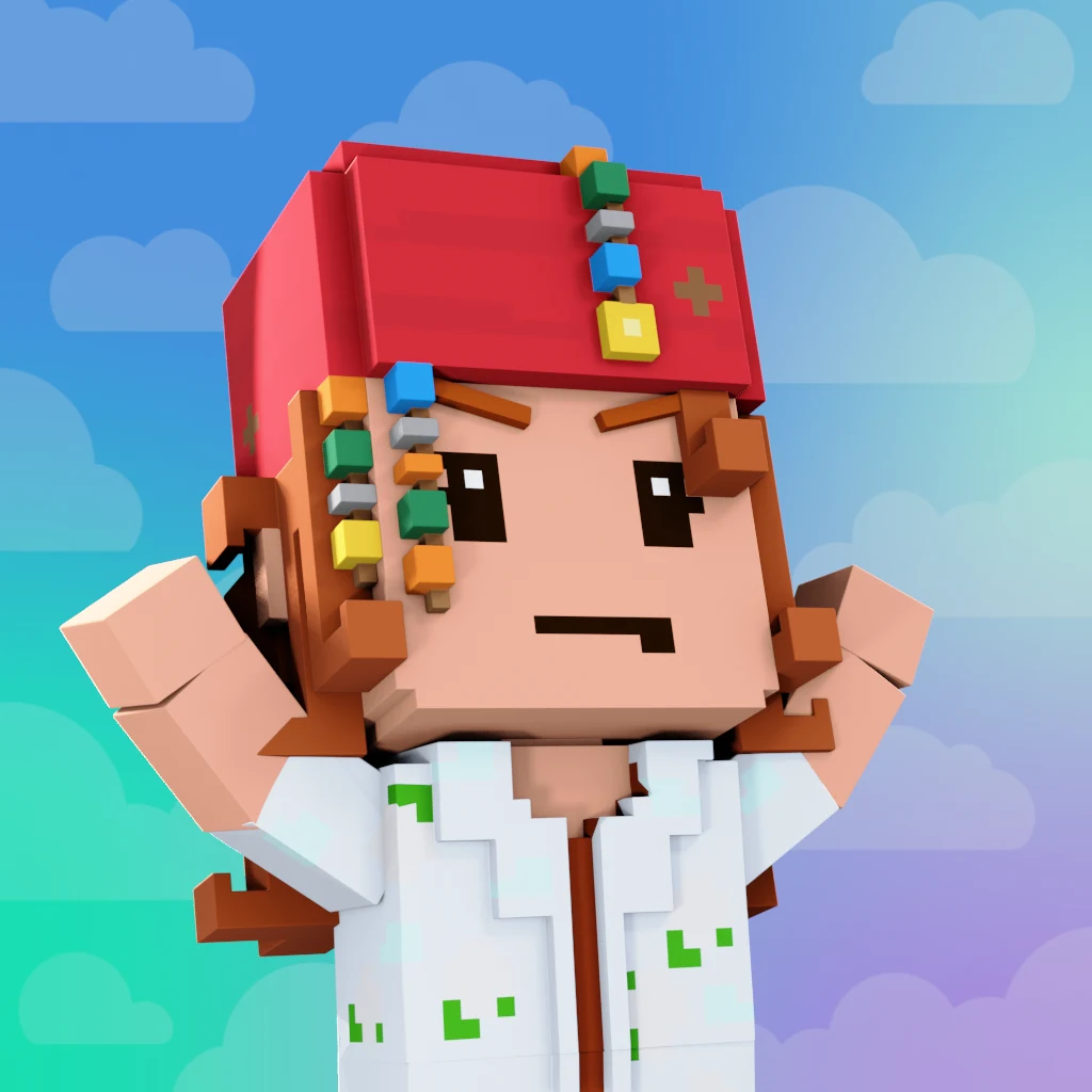 Pirate #7494 voxel render