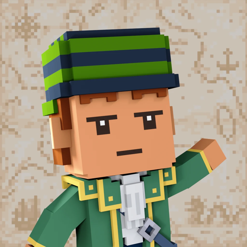 Pirate #7510 voxel render