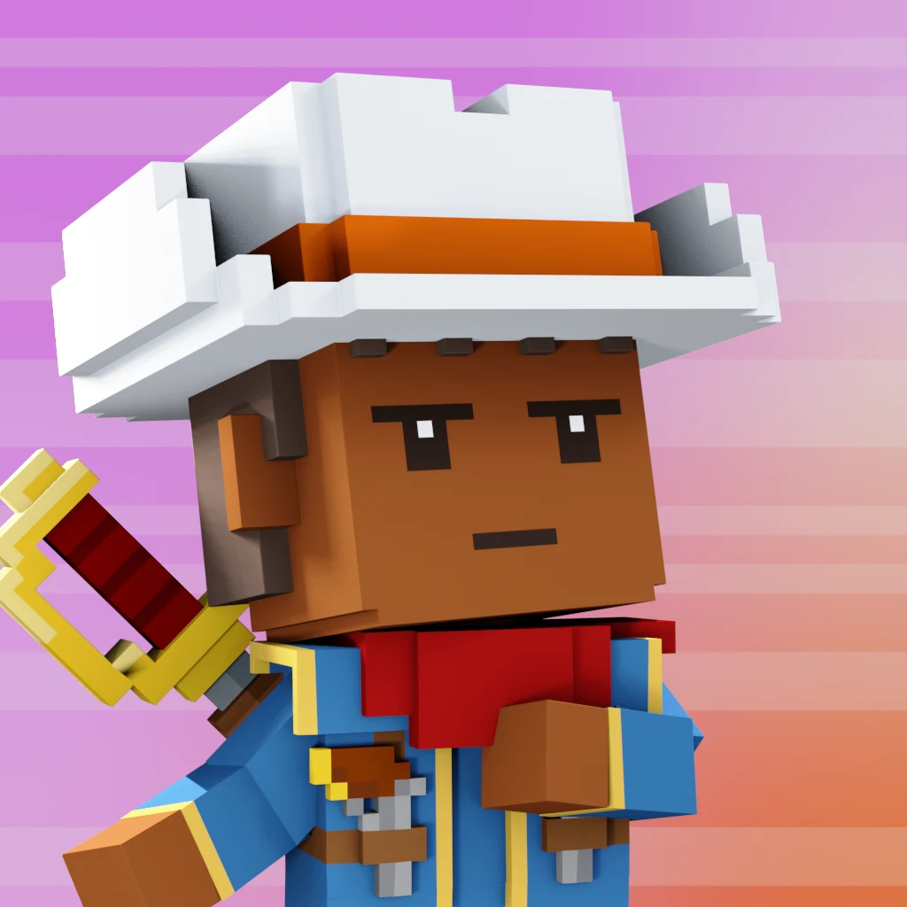 Pirate #7542 voxel render