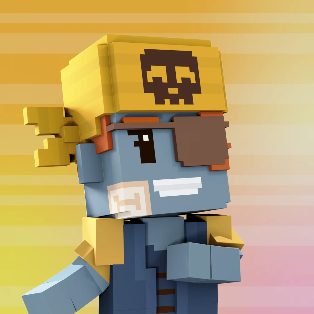 Pirate #7565 voxel render