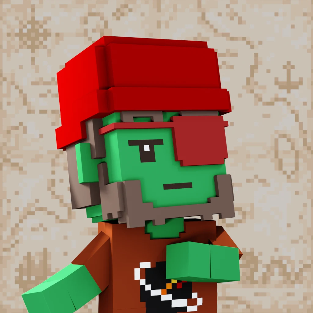 Pirate #7589 voxel render