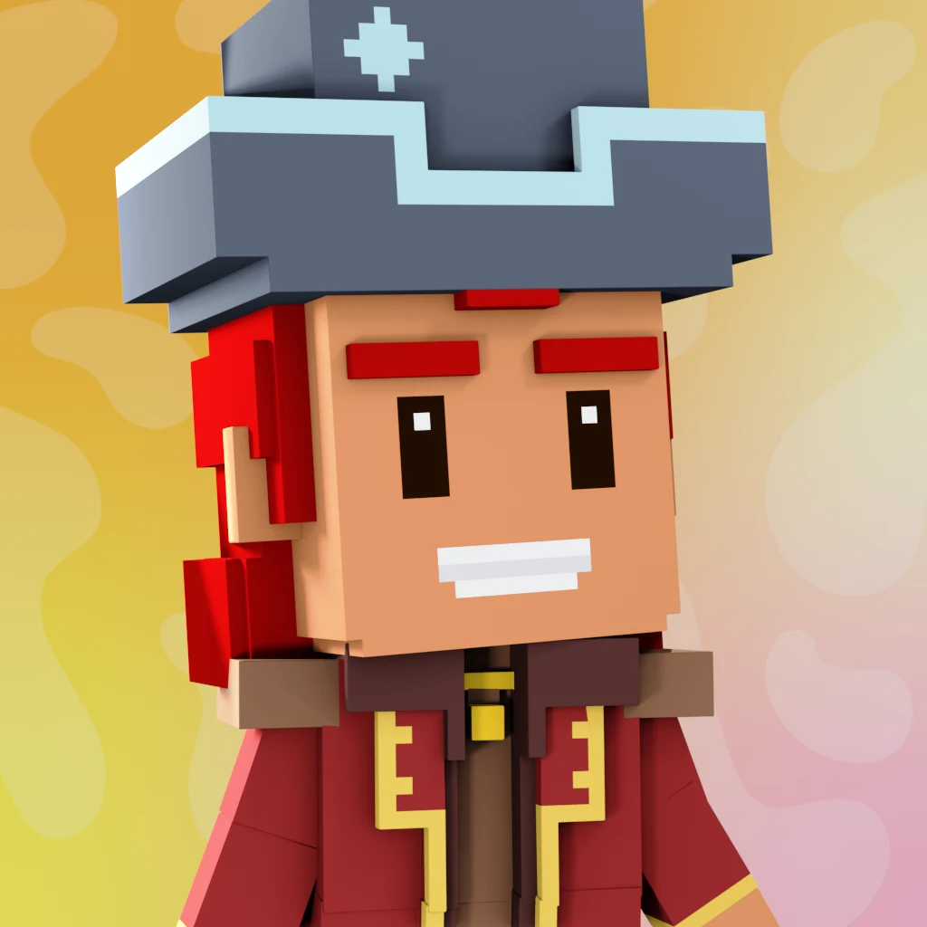 Pirate #7596 voxel render