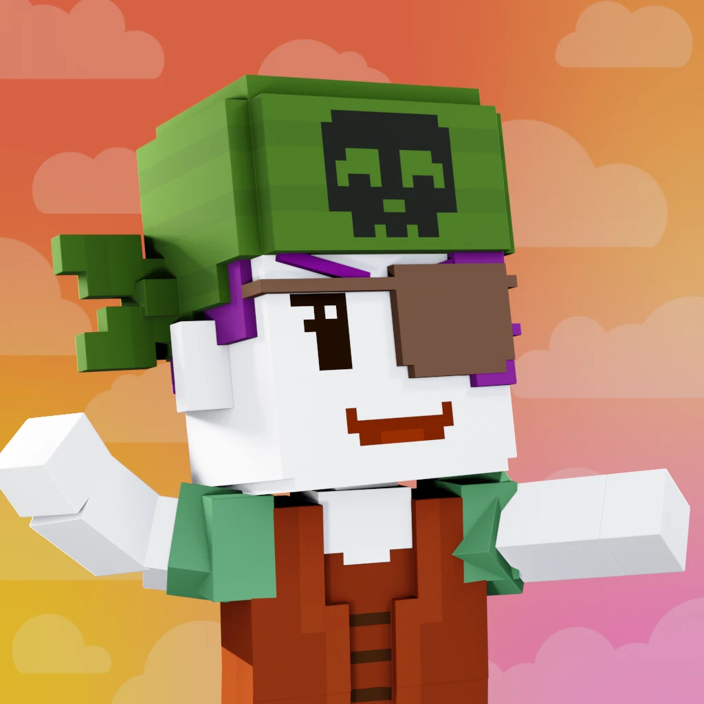 Pirate #7623 voxel render