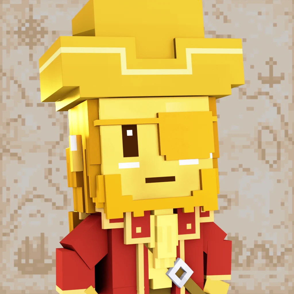 Pirate #7681 voxel render