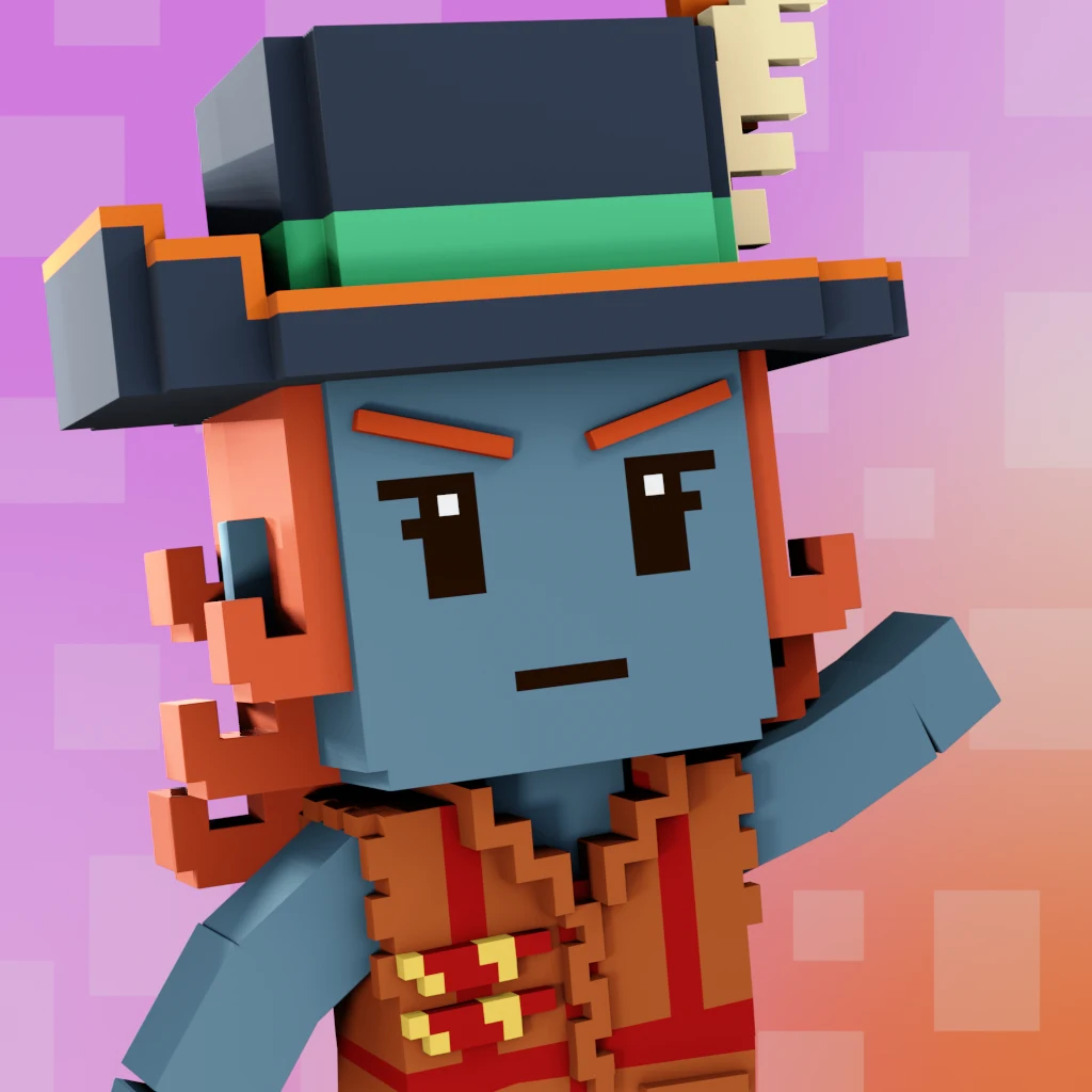 Pirate #7776 voxel render