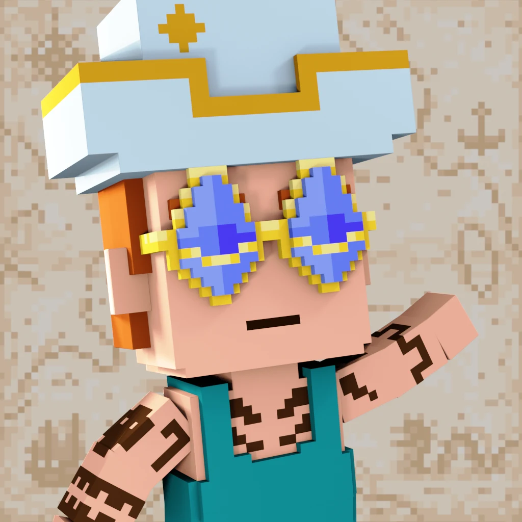 Pirate #7812 voxel render