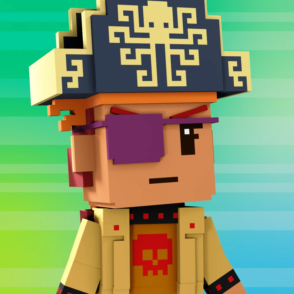 Pirate #7829 voxel render