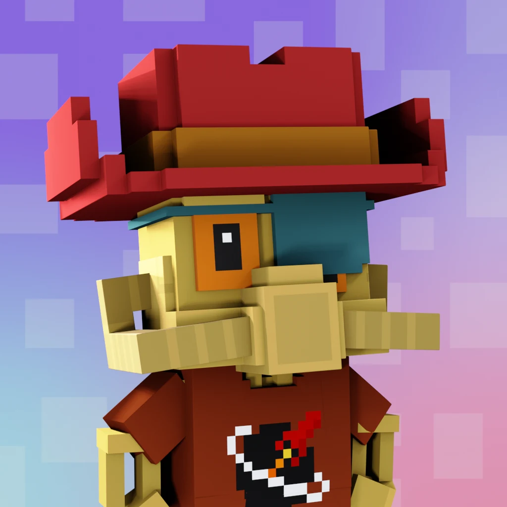 Pirate #7864 voxel render