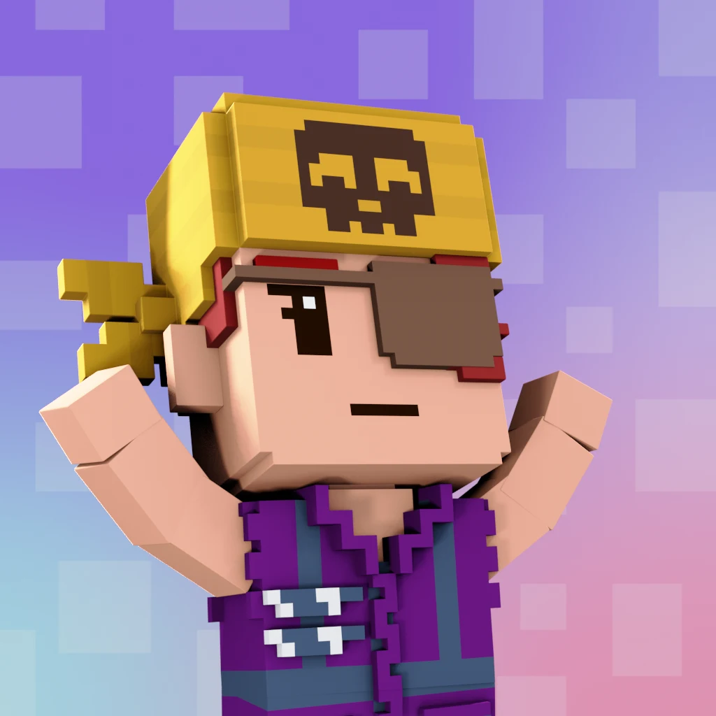 Pirate #7868 voxel render