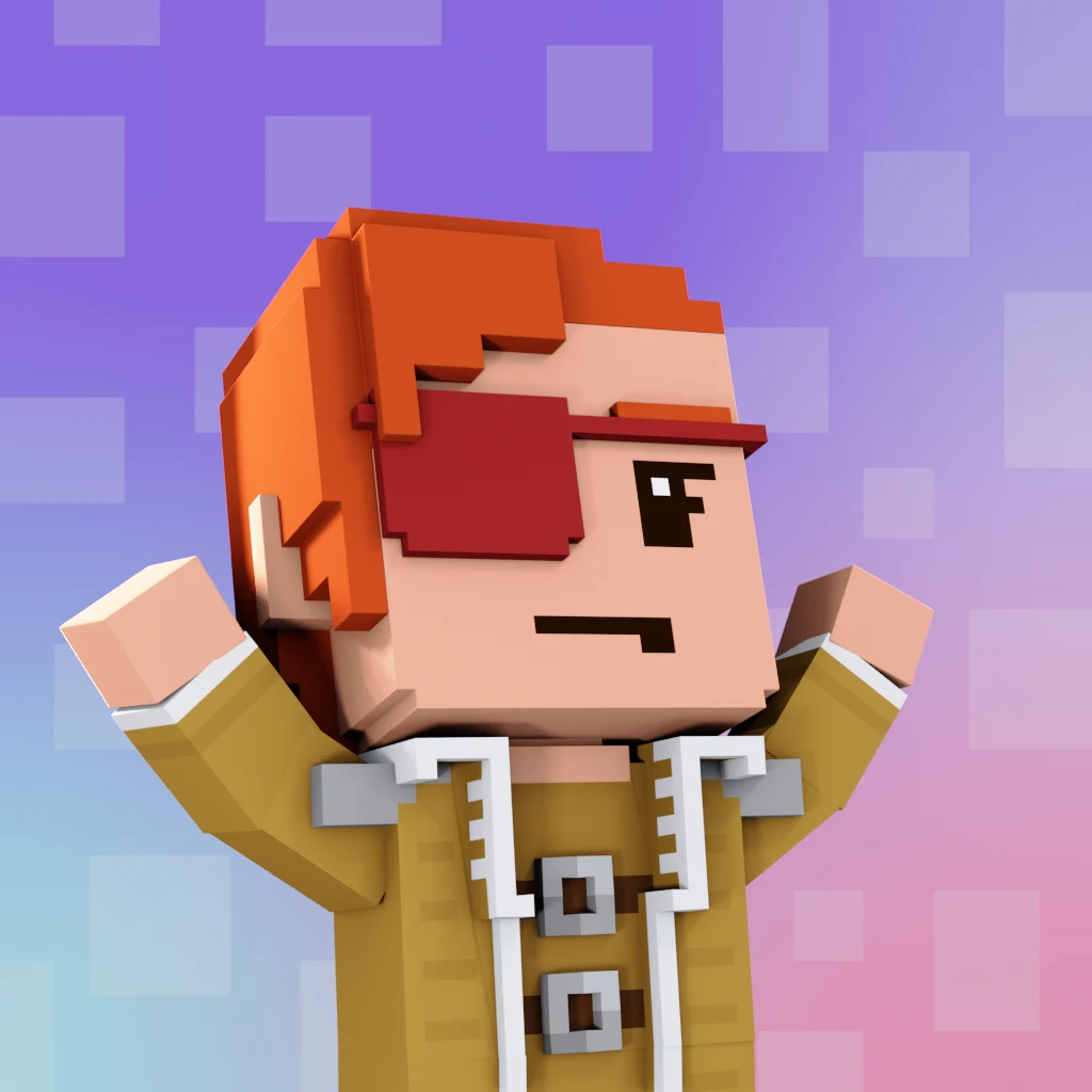Pirate #7877 voxel render
