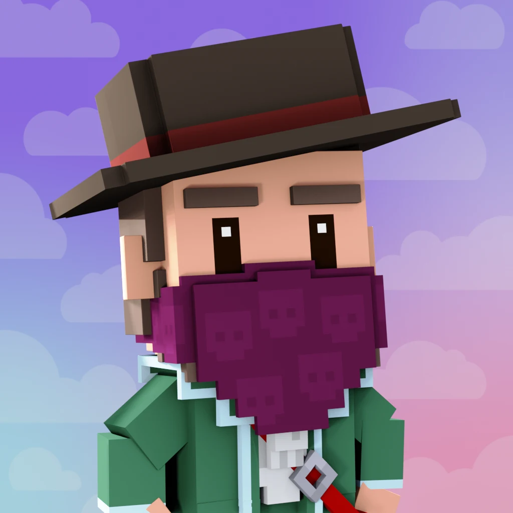 Pirate #7907 voxel render